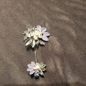 New Simply Vera Vera Wang Stick Pin Blue Silver Tone Jewelry Costume Dainty